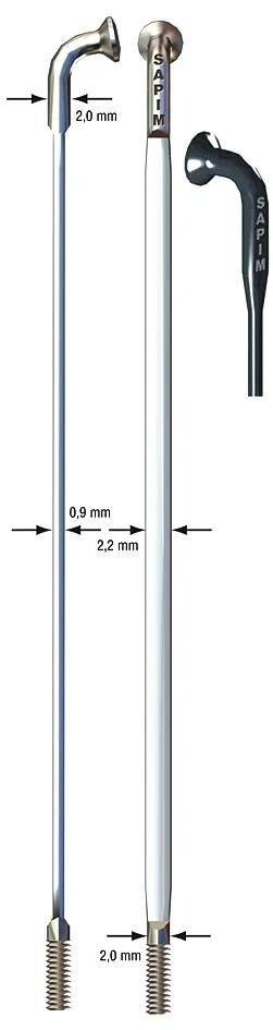 Szprycha Sapim messerspeiche cx-ray aero aero cx-ray stal 2x298mm sil.