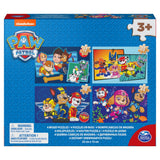 Pudełko na buty Psi Patrol 4 drewniane puzzle 12-16-20-24 elementów
