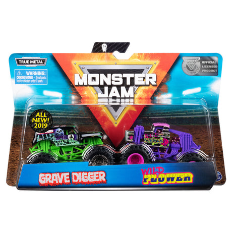 Odlewane ciężarówki Monster High Monster Jam w skali 1:64, 2 sztuki, różne