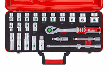 Produkty Connex Zestaw kluczy nasadowych profi 1 2 24 sztuki