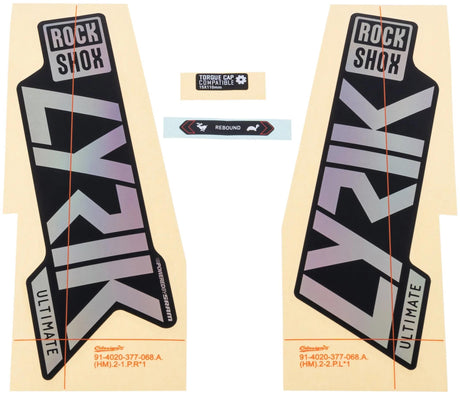 Zestaw dekoracji Rockshox Zestaw naklejek z serii Signatur rs lyrik ult. tęcza