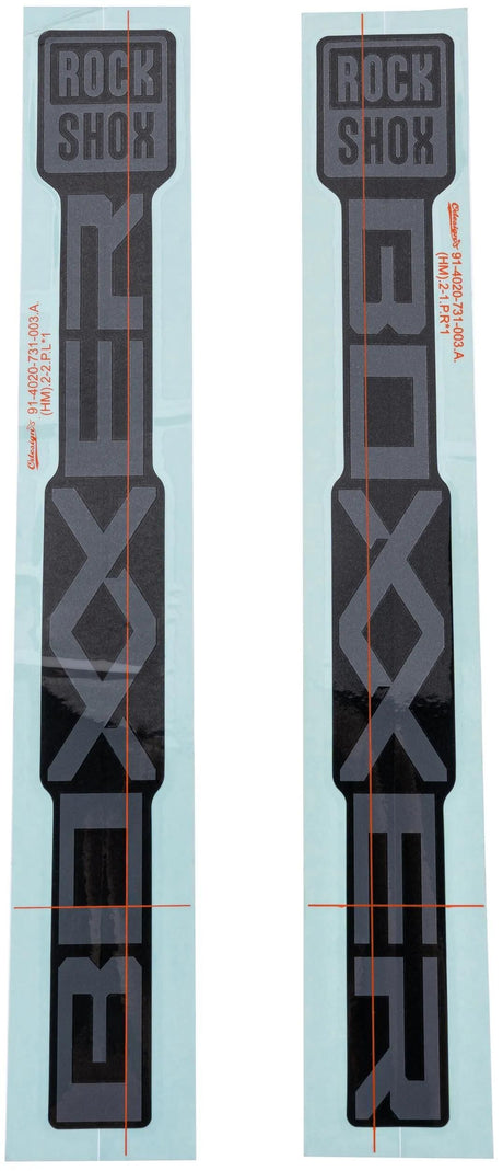 Rockshox dekor set zestaw naklejek rs szare matowe czarne suwaki