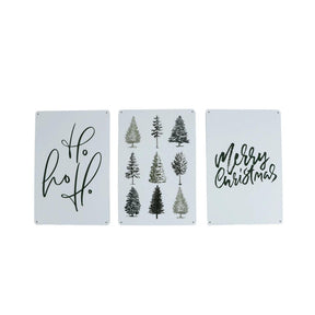 Wandbord xmas groen metaal 20x30x0,5cm