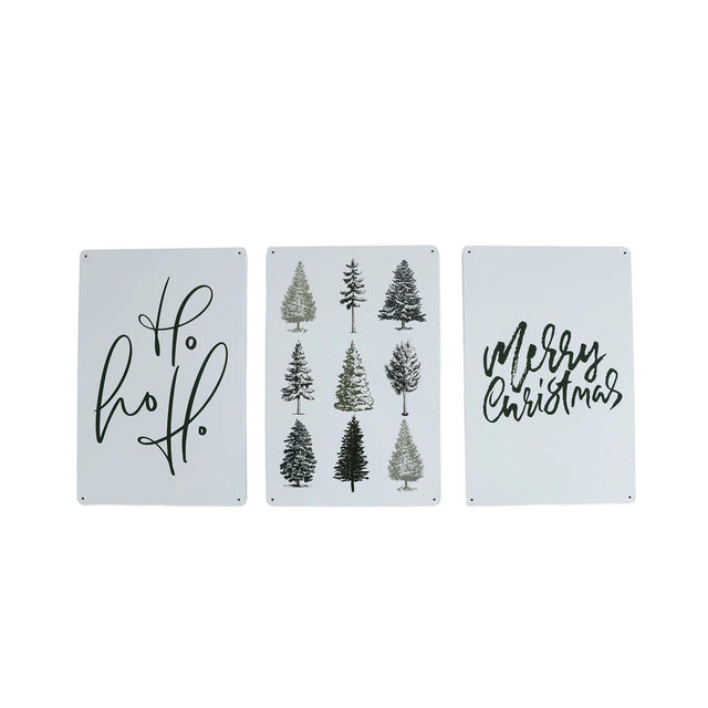 Wandbord xmas groen metaal 20x30x0,5cm