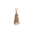 Kerstboom met ster beige touw metaal 20x20x71cm