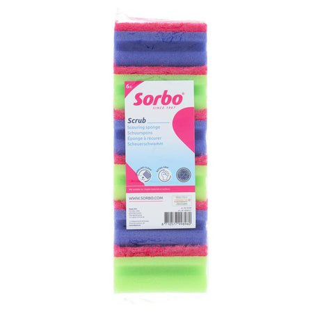 Gąbka do szorowania Sorbo z rączką w kolorze 6 sztuk