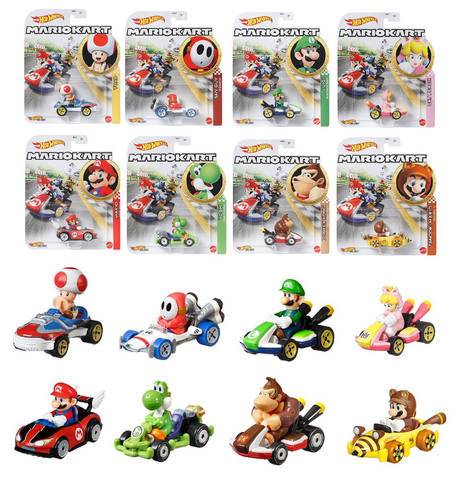 Różne pojazdy mario kart Mattel Hot Wheels