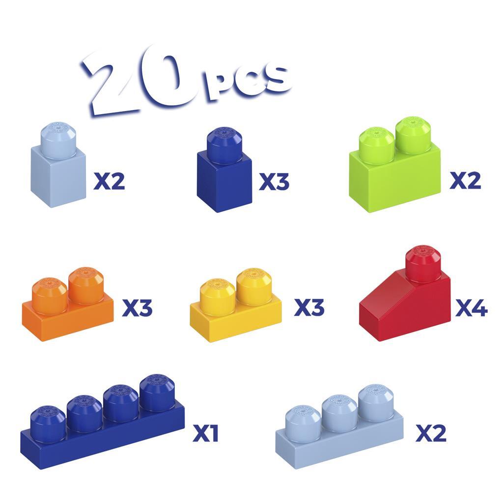 Wózek Mega Bloks z klockami 20 szt