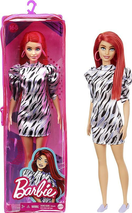 Lalka Barbie Fashionistka 168 w kropki