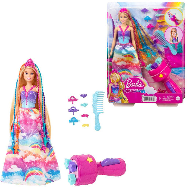 Lalka Barbie Dreamtopia do pielęgnacji włosów + akcesoria