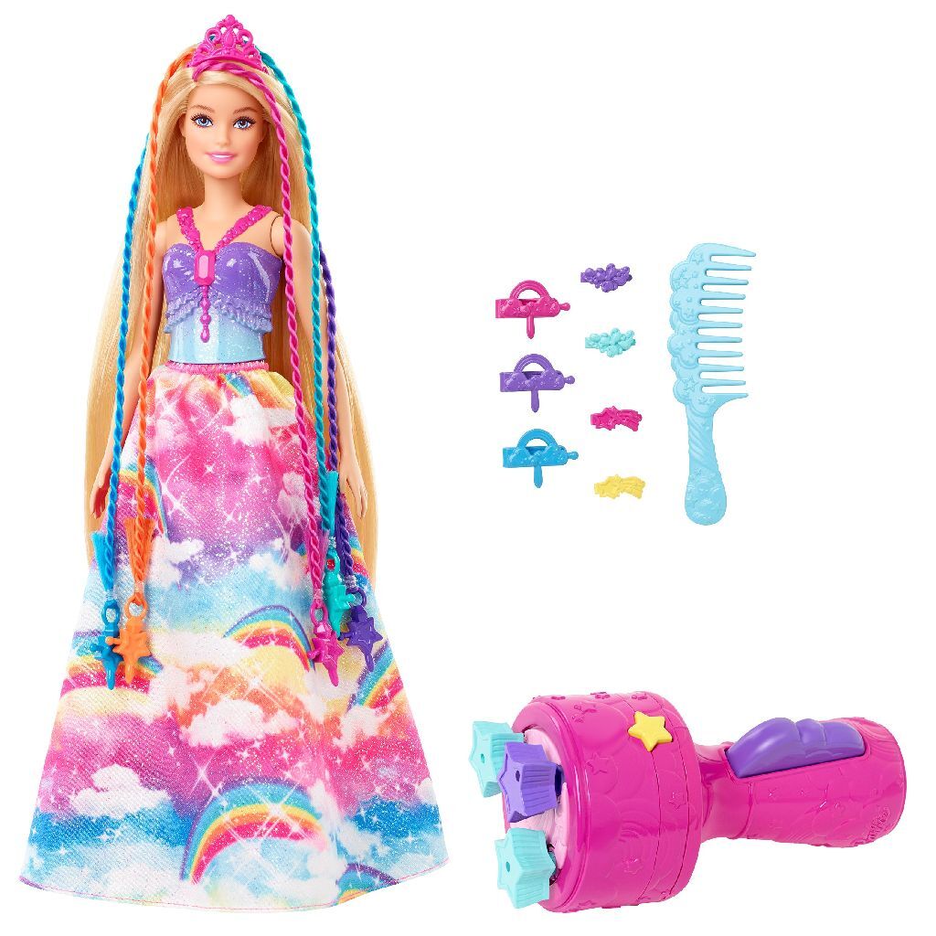Lalka Barbie Dreamtopia do pielęgnacji włosów + akcesoria
