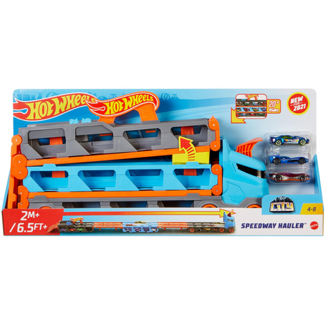 Zestaw do zabawy z naczepą żużlową Hot Wheels - zabawkowy pojazd