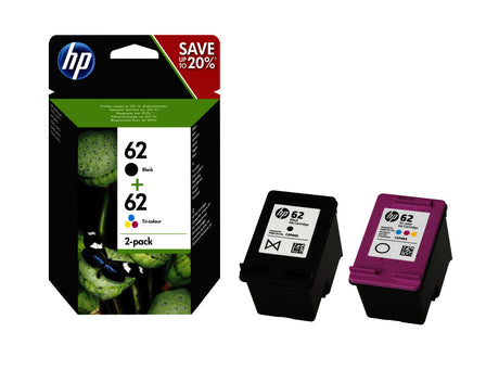 Wkład atramentowy HP n9j71ae numer 62 2 sztuki cyjan żółty magenta czarny