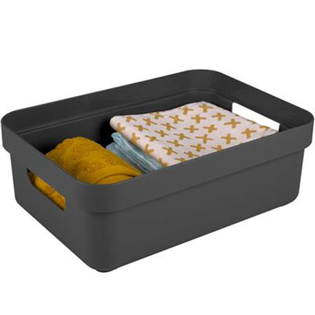 Domowe pudełko do przechowywania Sunware Sigma 9 l, antracytowe 35,2 x 25,3 x 12,2 cm