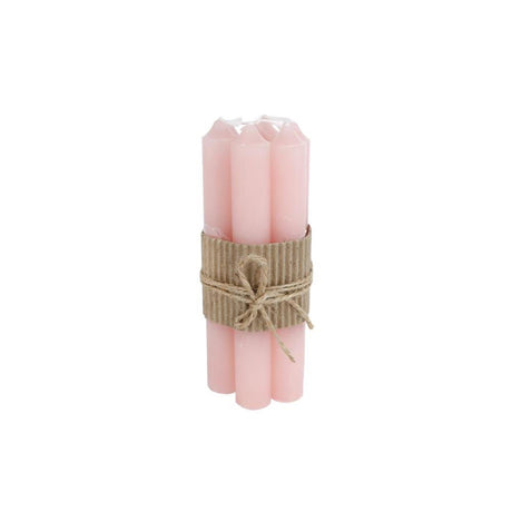 Świeca stołowa Cosydecor ambiance l śr.2x16cm, 7-częściowa w kolorze jasnoróżowym