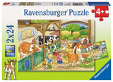 Puzzle Ravensburger Happy Farm Life - 2x24 elementy - puzzle dla dzieci
