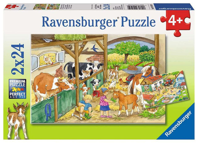 Puzzle Ravensburger Happy Farm Life - 2x24 elementy - puzzle dla dzieci