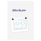Whiteboard zonder rand legamaster board-up wit 75x50cm