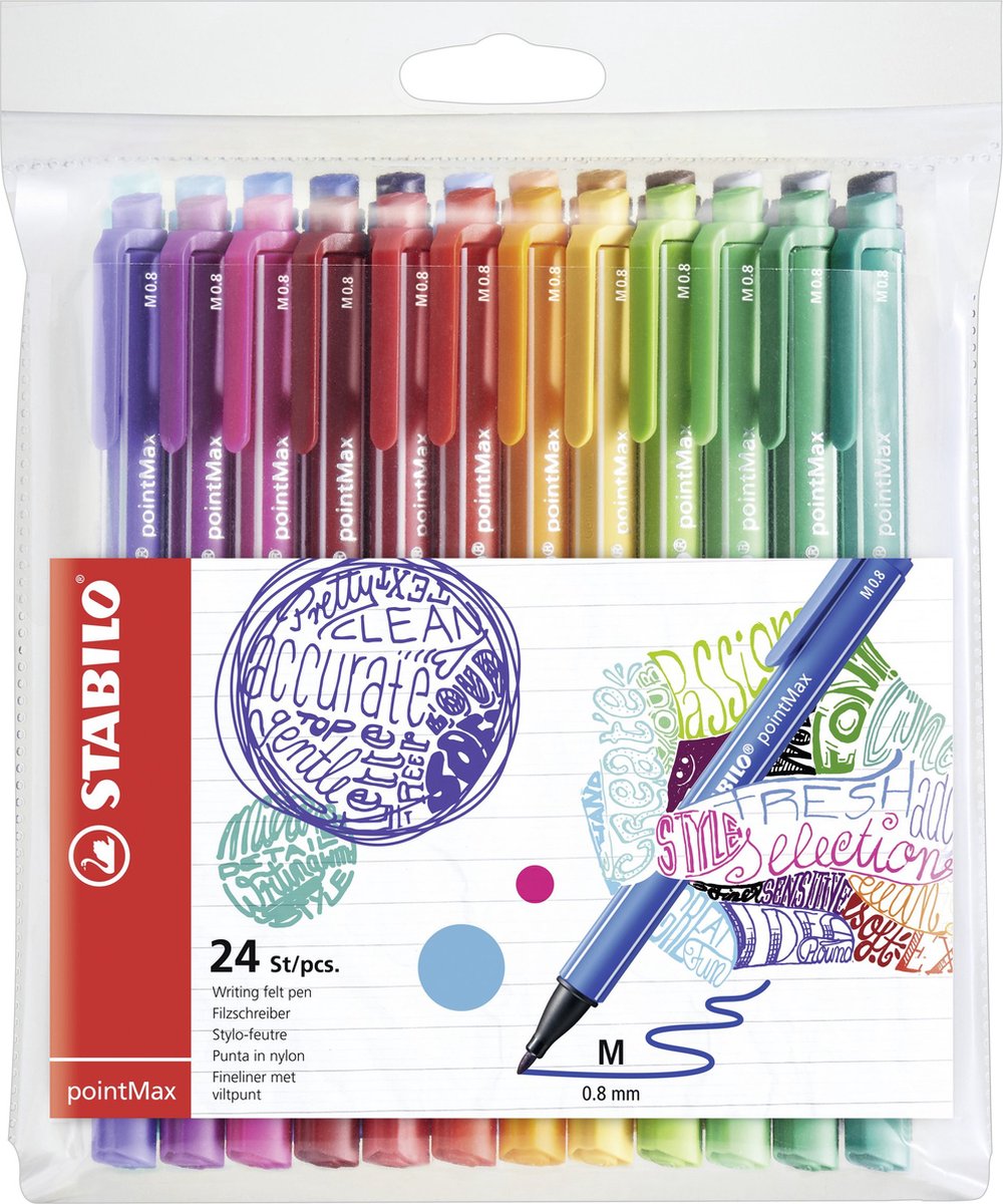 Cienkopisy Stabilo pointmax - 24 szt.