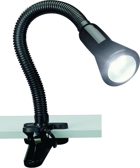 Trio flexo - lampa zaciskowa - czarna - bez zestawu 1x e14 3,5 w - wyłącznik sznurkowy - elastyczny - lampa zaciskowa