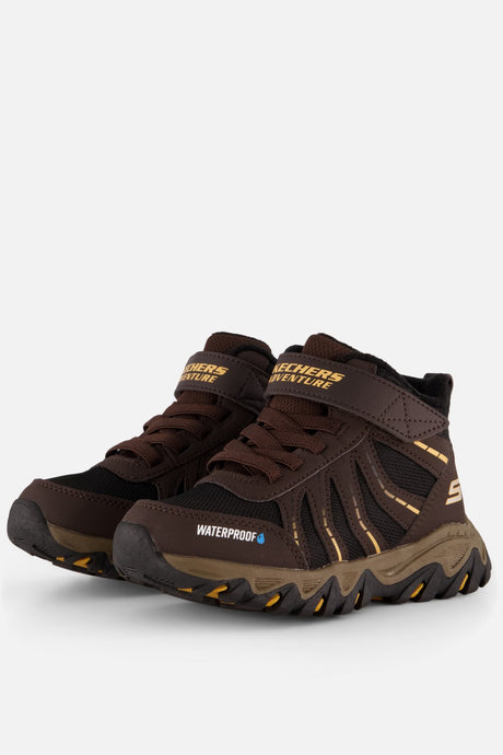 Buty turystyczne Skechers Rush Ranger - Storm Trail - chłopięce buty turystyczne - czarno-brązowo-żółte 29