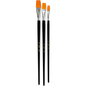 Pędzle z linii Gold, rozm. 12+16+20, dł.: 30-33 cm, szer. 12-20 mm, płaskie, 3 szt. 1 op.