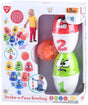 Zestaw do gry w kręgle Playgo z twarzami - kolorowa zabawa dla dzieci.