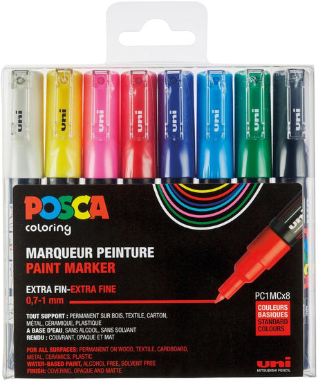 Zestaw markerów Posca - markery na bazie wody do dowolnej powierzchni - 0,7 mm