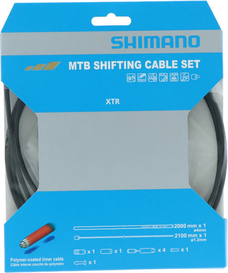 Zestaw linek przerzutki Shimano xtr mtb – powłoka polimerowa – 2100 2000 mm – stal nierdzewna – czarny