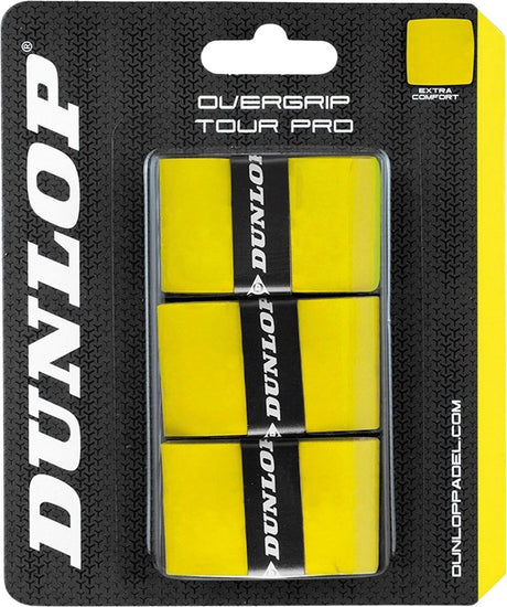 Dunlop - tour pro - ogrip - żółty - 3 sztuki