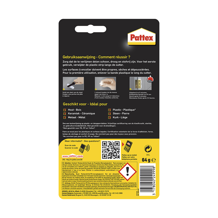 Pattex 1005194 - naprawa ekspresowa 64gr. | 12 sztuk