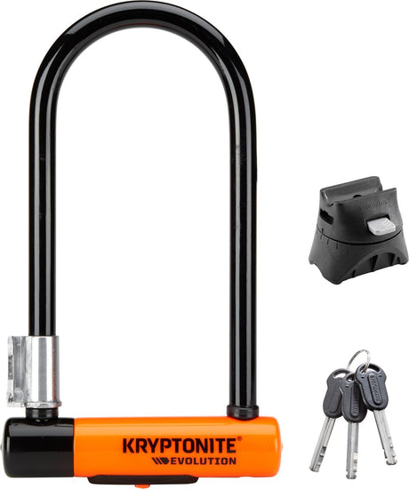 Kryptonite Evolution U-lock - art-3 lock - stalowy rower elektryczny i hulajnoga U-lock - 22,9x10,2 cm - czarny
