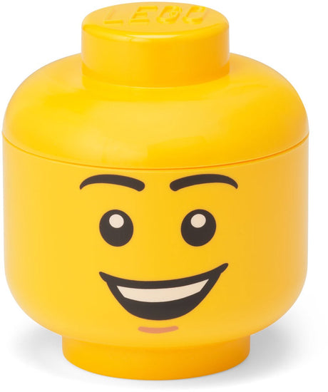 Pudełko do przechowywania Lego, pudełko do przechowywania, mini, 10 cm, głowa, szczęśliwy chłopiec -