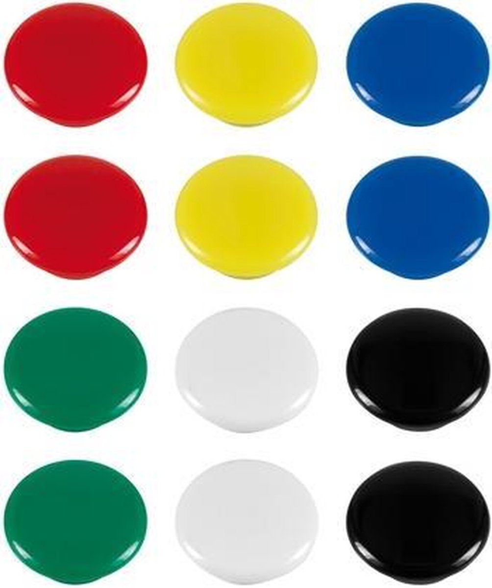 Magnesy Westcott - rozmiar 20x8mm - różne kolory - 12 sztuk - ac-e10834