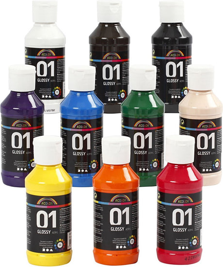 Farba akrylowa A-color - asortyment, różne kolory, 01 - błyszcząca, 100 ml