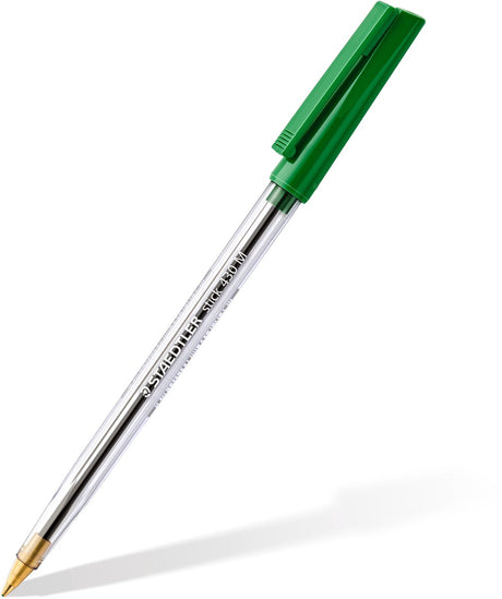 Staedtler - stick 430 - długopis - średni - zielony - pudełko 10 sztuk