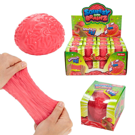 Toi toys toi-toys fun knijpbal -brainz- gevuld met foam 7cm