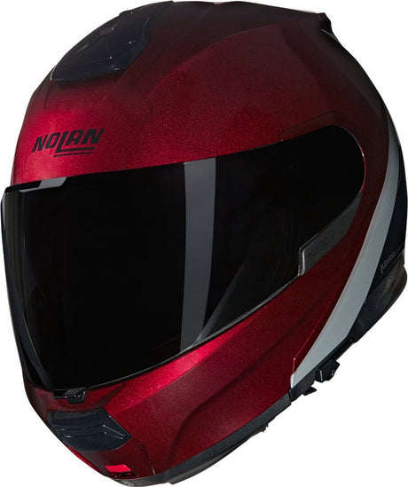 Kask Nolan n100-6 verniciatura special 341 trzewny czerwony czarny błyszczący systemowy - rozmiar xl - kask