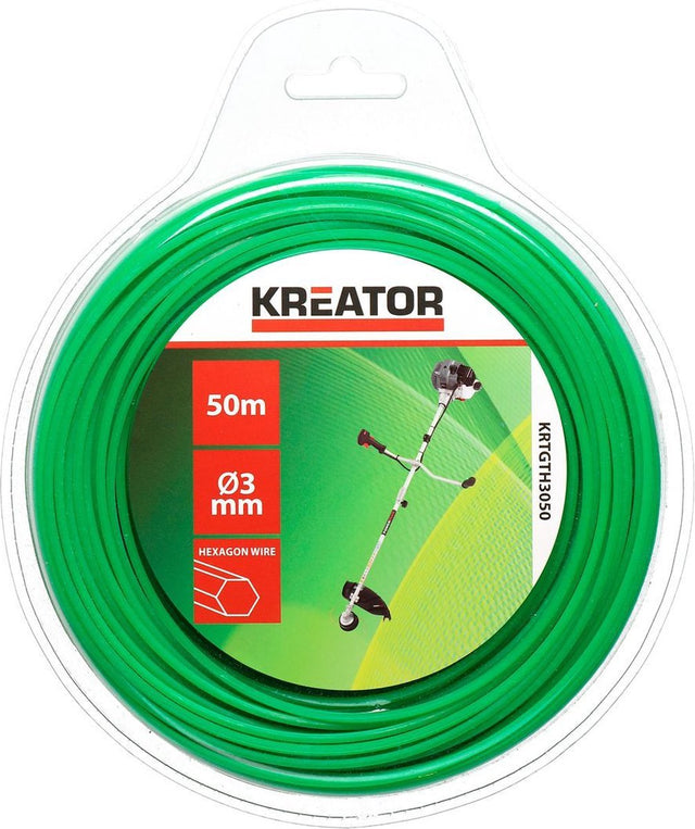 Drut do trymera Kreator krtgth3050 – sześciokątny – długość 50 m – średnica 3mm