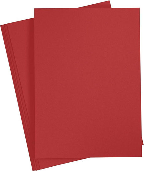 Creativ Cardboard Red A4 220G, 10st.