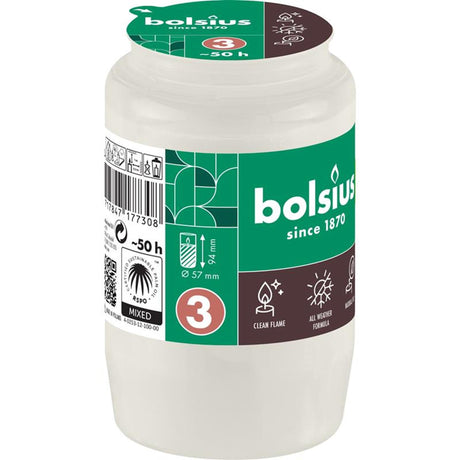 Lampa nagrobna Bolsius compo nr 3 biała