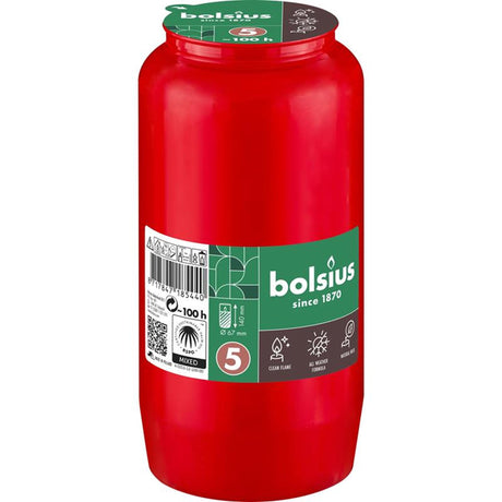 Lampa nagrobna Bolsius Compo nr 5 czerwona