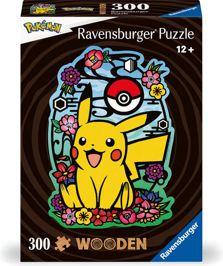 Drewniane puzzle Ravensburger pokemon pikachu - układanka - 300 elementów