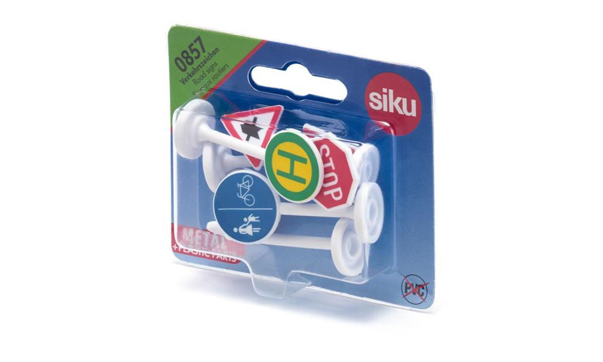 Zestaw znaków drogowych Siku 0857, 6 sztuk, 5 cm