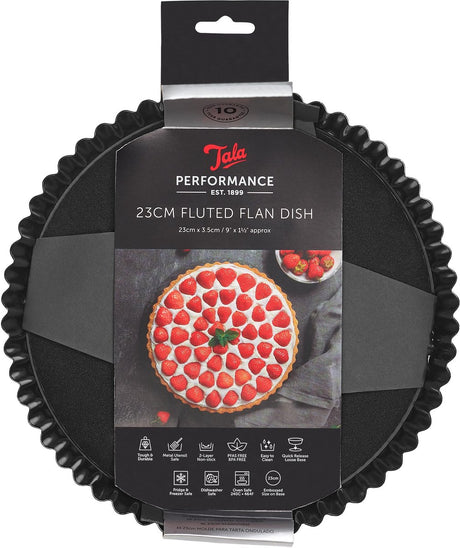 Tala Performance - forma do quiche z luźnym dnem - 23 cm - nadaje się do piekarnika - powłoka nieprzywierająca - nie zawiera pfas