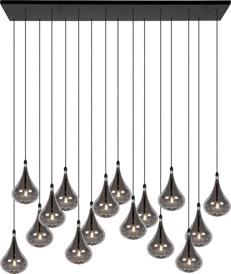 Łzy Lucide - lampa wisząca - led ściemnialna - g4 - 16x1,5w 3000k - czarna