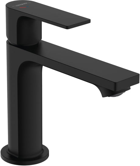 Hansgrohe rebris e - bateria umywalkowa - obsługa jednouchwytowa - zimny start, oszczędność energii - z korkiem - rozmiar 110 mm - czarny mat