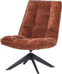 Woood jouke draaifauteuil - chenille structuur - roestbruin - 97x70x85