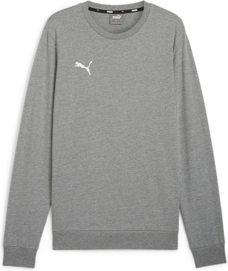 Męski sweter sportowy Puma Teamgoal Casuals z okrągłym dekoltem - średnioszary wrzosowo-biały