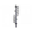 Termometr 40 x 10 cm czarny | 2 szt